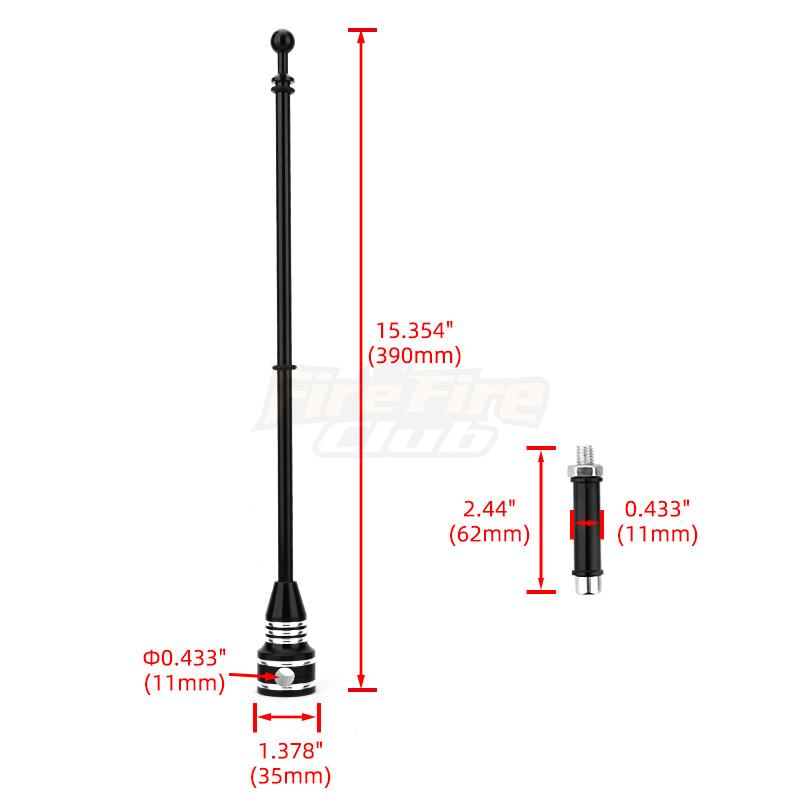Motorrad Schwarz Chrom Gepäckträger Flaggenmast Seitenflaggenmast Halterung Gepäckträger Für Harley Sportster XL883 Touring FLHT Road King Glide