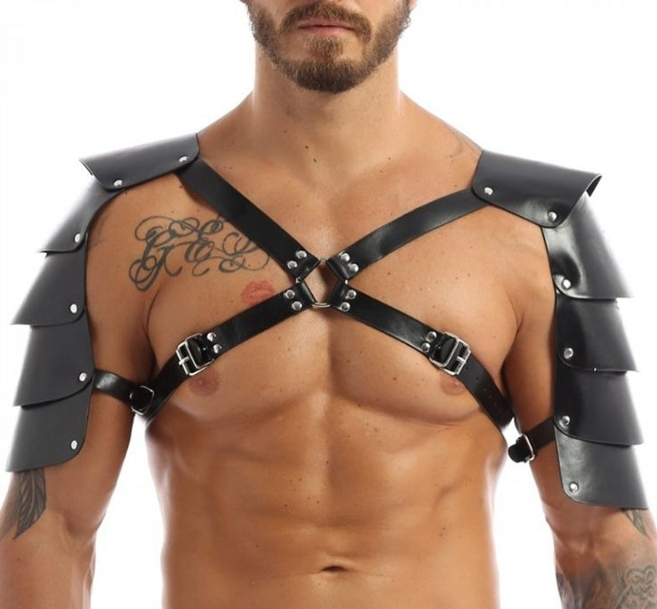 Armors Faux Leather Shoulder Harness Black - Generic - Men's Harness
