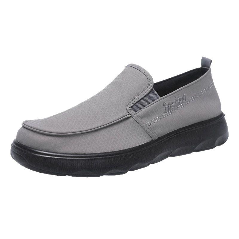 Casual shoes ultra light old Beijing cloth mesh cloth breathable lightweight non-slip one foot pedal men's shoes comfortable and versatile
