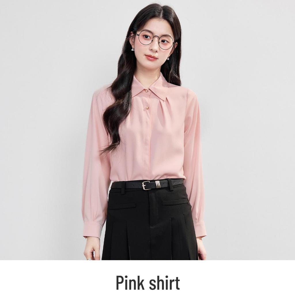 Women's French High-End White Shirt - 2026 Spring/Autumn Professional Formal Wear