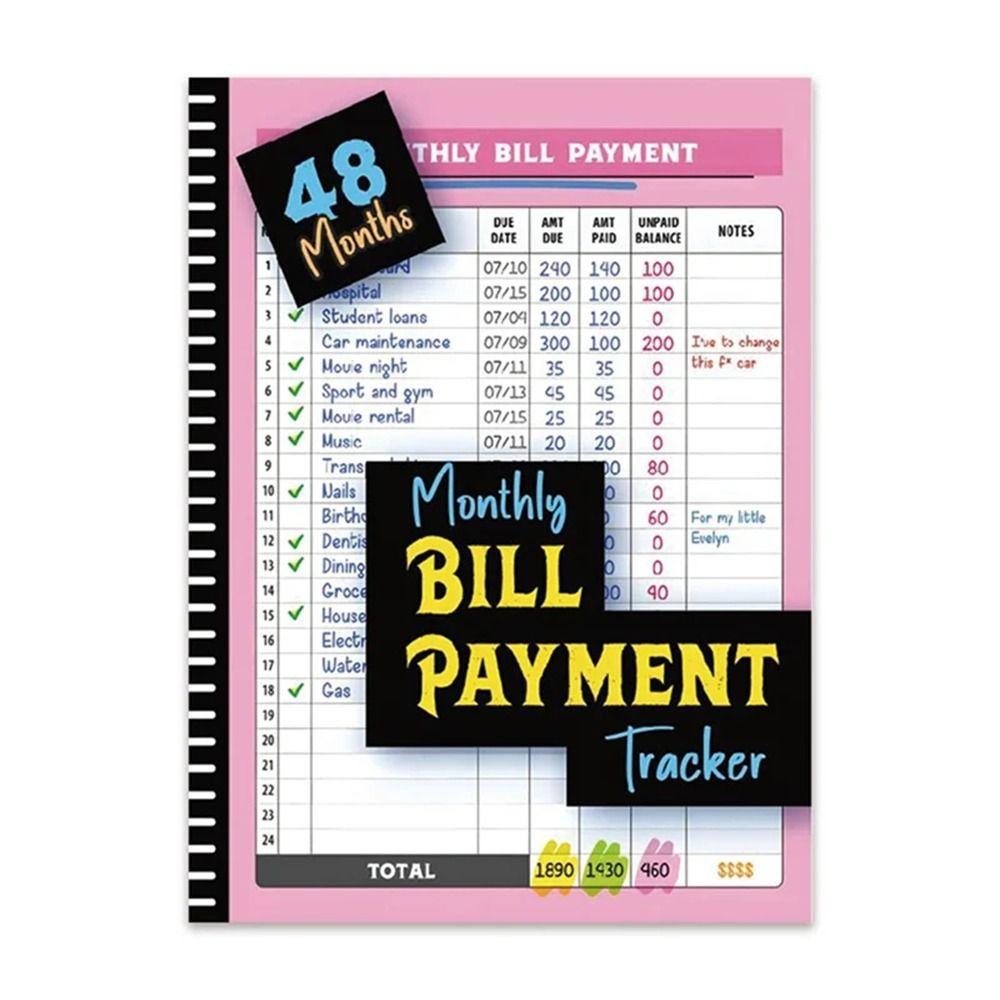 Financial Budgeting Bill Tracker Notebook  for Families Money Managers