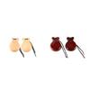 2/4Pcs Wooden Spanish Castanets Finger Castanet &Rope Traditional Flamenco Castanet Beginners Percussion Orff Music Instrument