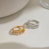 Fringe Finger Ring for Women with Clear Stone Detail, Statement Jewelry for Parties, Date Nights and Gift Giving