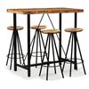 Day and Night - Day and Night Bar Furniture Set 5 Pieces Solid Recycled Wood