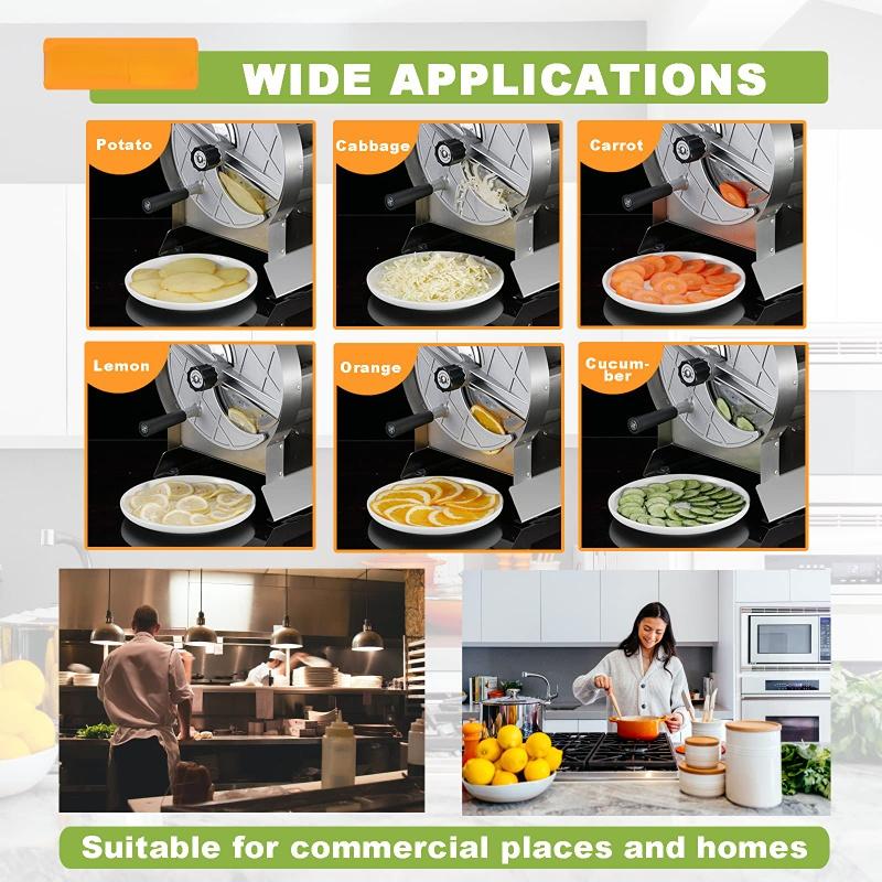 Replace blade for Commercial Vegetable Slicer Stainless Steel Potato Onion Slicer 0-0.5''Thickness Adjustable Manual Fruit Cutte
