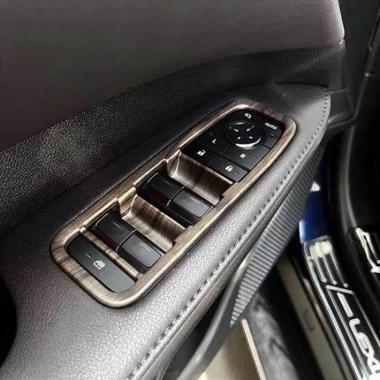 For Lexus RX350 350h RX500h 2024 Wood Grain Window Switch Panel Cover Trim