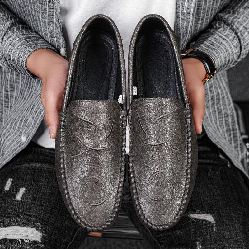 

39-44 Мужские туфли из воловьей кожи, повседневная кожаная обувь 44 чёрный