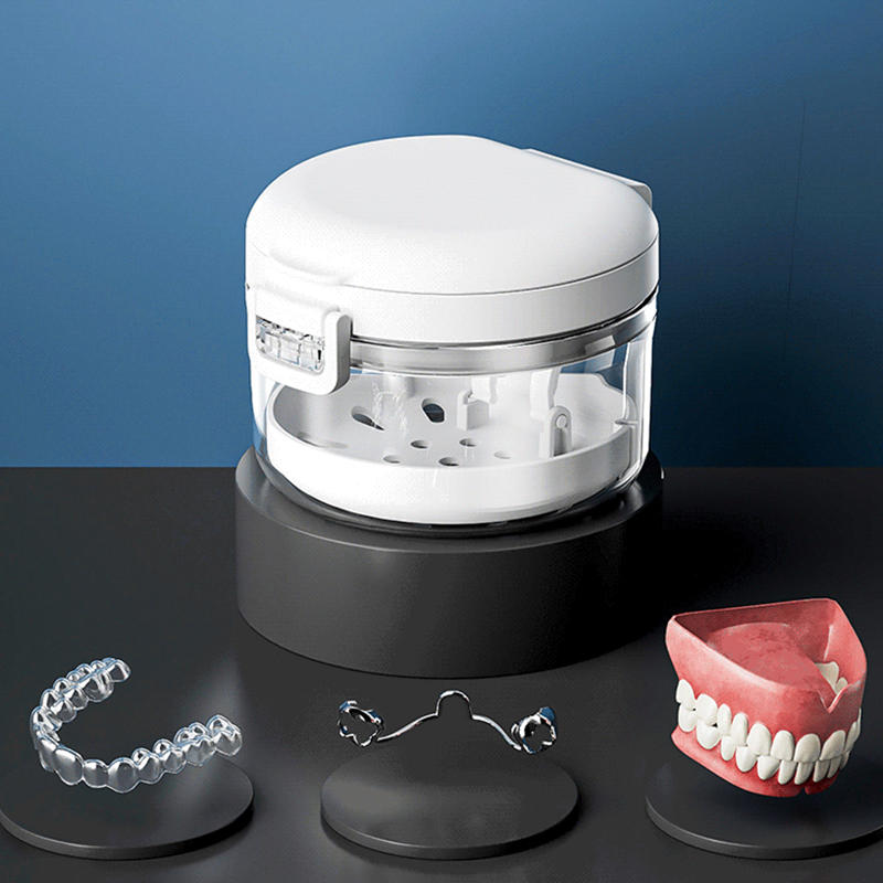 Portable Orthodontic Retainer Invisible Braces Box Braces Storage Box Soaking Invisible Teeth Denture Cleaning