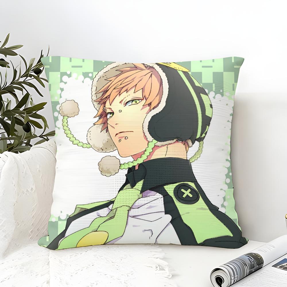 Bl Manga D-Dramatical Murder Pillow Case Cotton Linen Fabric Square Zipper Pillowcase Home Decorative Living Room