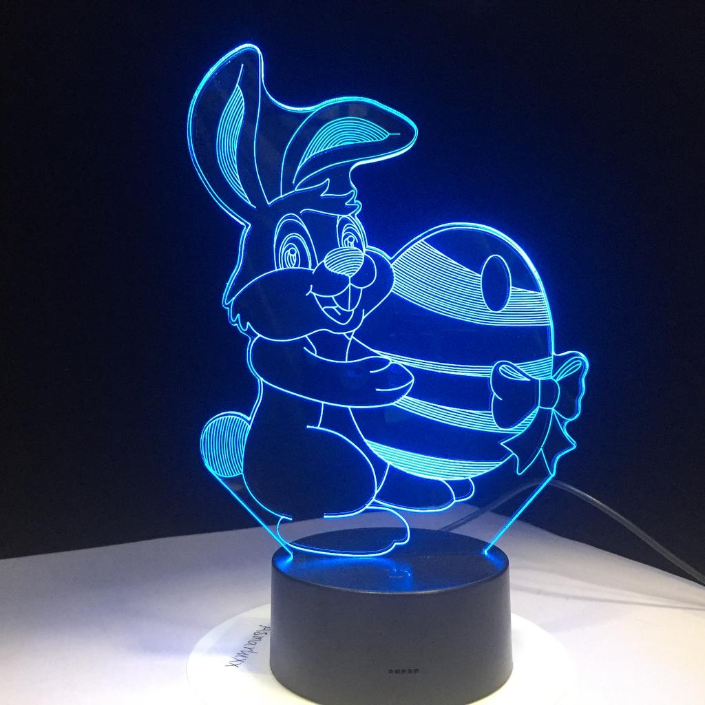Factory Dropshipping ODM Rechargeable Touch Switch Dog Arylic Panel Box Table Night Lamp  16 Colors Change 3D LED Light