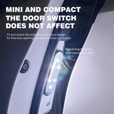 1/2Pcs Car Warning Door Light LED  Anti-collision Door Burst Flashing Light Inductive Atmosphere Welcome Light USB Charging