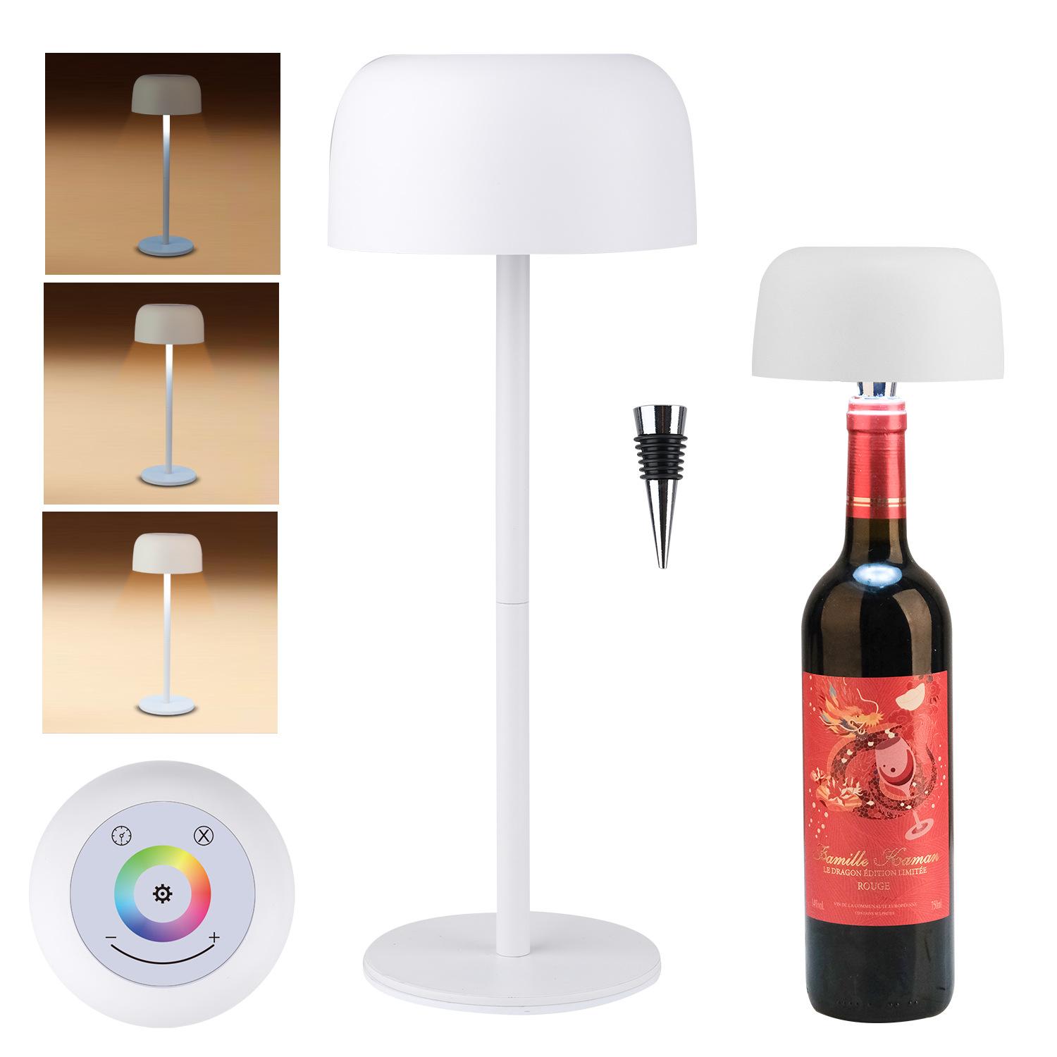

F12 3 in 1 Mushroom Shape Mood Light Wine Bottle Cork Lamp Dimmable Table Lamp White