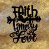 Metal Family Faith Wall Art for Home, Office, Patio - Christmas & Halloween Decor
