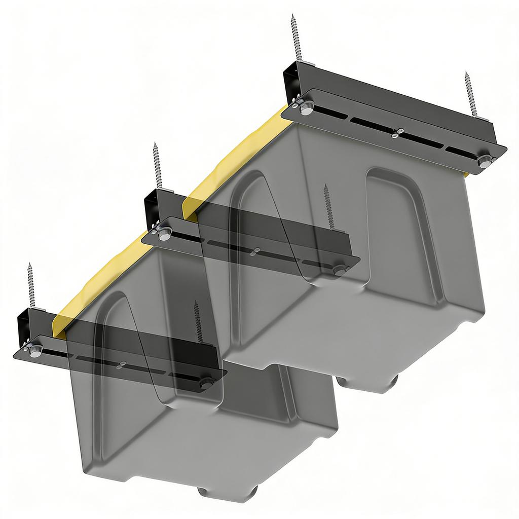 Overhead Garage Storage Rack Heavy Duty Steel Ceiling Mounted Bin Rack for Garage Organization