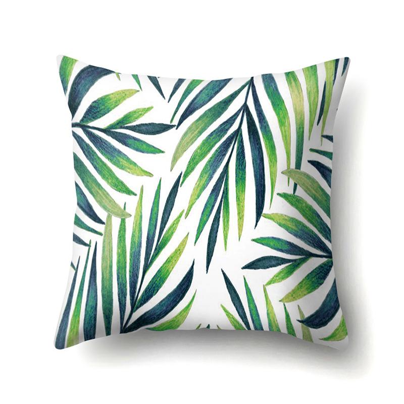 Polyester Pillowcase Nordic Plant Ins Style Flower Print Peach Leather Velvet Pillowcase