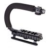 Portable U-Grip Holder with Cold Shoe Mount and Anti-Skid Design Camera Holder for Steadier Shots and Smooth Movements
