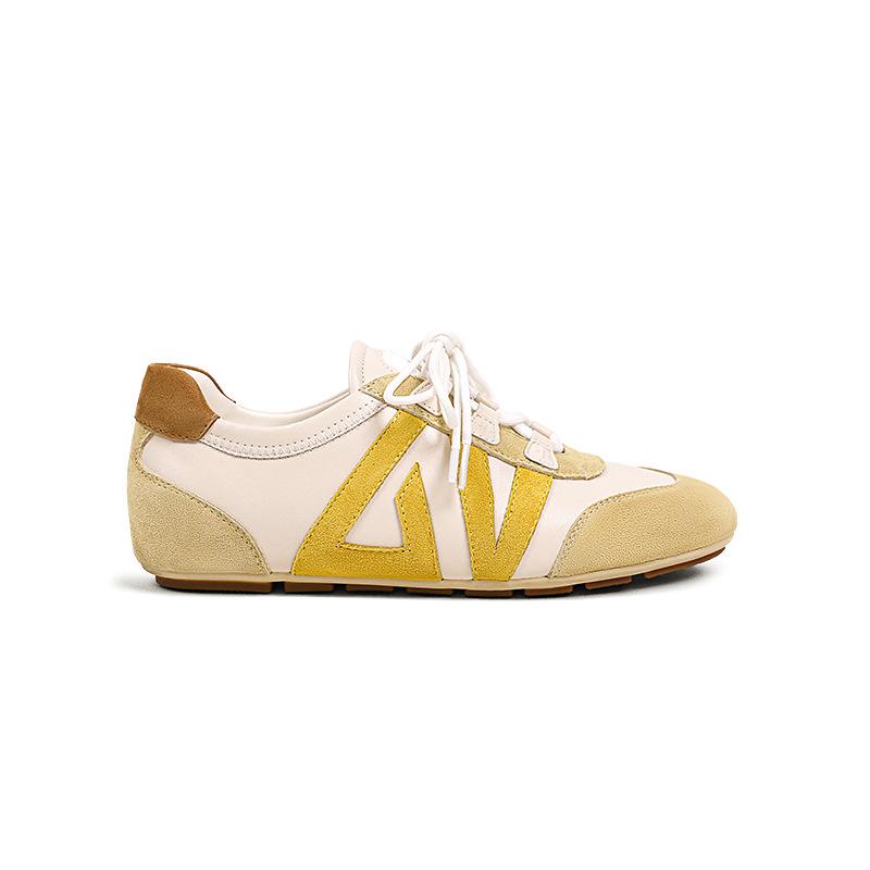 

Версия из овчины~ Летом и осенью бегать не устаешь, внутренняя высота стопы увеличена, ретро балетки для тренировок 2025 лето кэжуал F 35