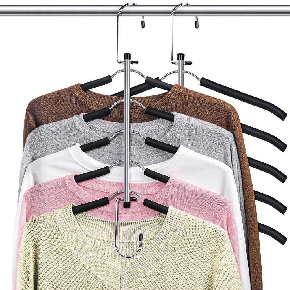 Traceless Non-Slip Clothes Rack Heavy-Duty Closet Organizer Sturdy Space Saving Hanger Bedroom