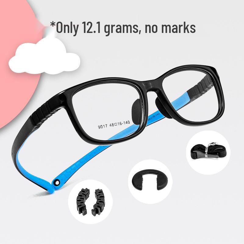 Ultra-Light Silicone Kids' Glasses Frame 9017ET: Durable Myopia Frames for Boys and Girls
