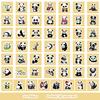 50 Cute Wind Panda Stickers Mobile Suitcase Waterproof Decorative Stickers Children's Hand Account Stickers
