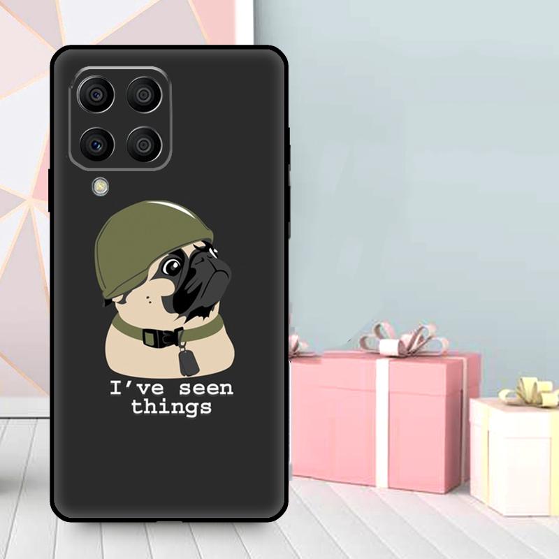 Funny Cartoon Pug Case For Samsung Galaxy M06 M11 M31 M14 M34 M54 M12 M32 M52 M15 M13 M16 M36 M56 M53 M35 M55