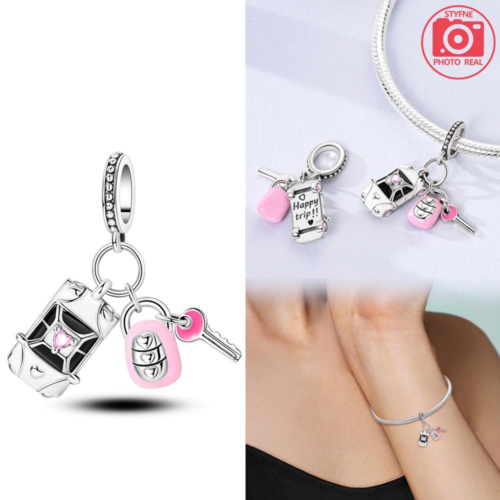 Dresser Lipstick Comb Pendant Copper Colors Charm Beads Fit Original Charms Bracelet Beads For Women Jewelry Making Gifts