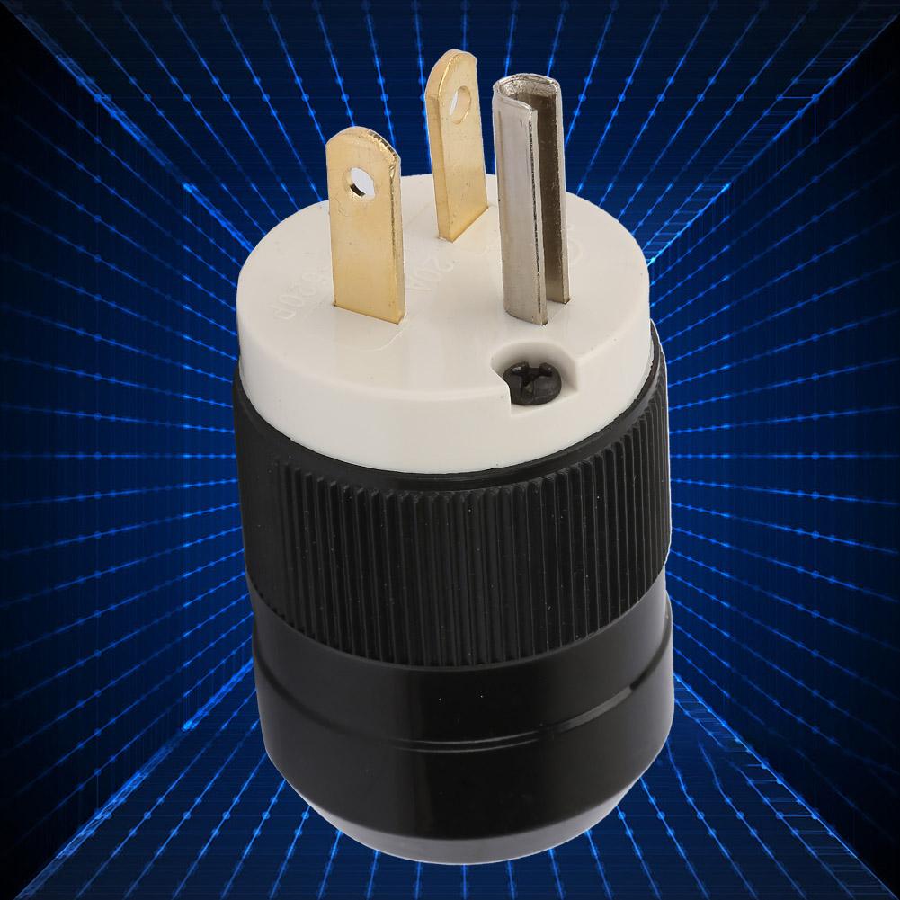 125V US Power Plug Waterproof Industrial Grade 3 Poles Power Plug Connector (20A 125V)