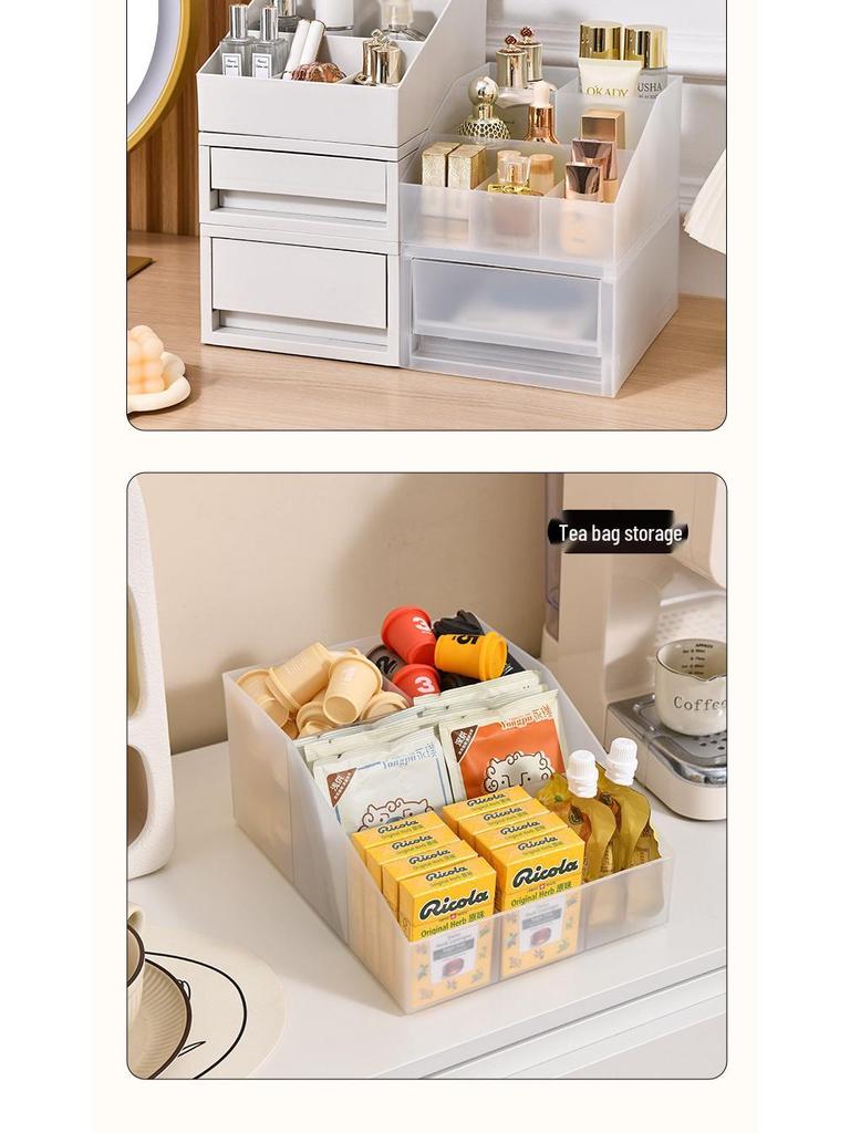 Schubladen-Stil Stapelbarer Schreibtisch-Organizer für Kosmetik & Schreibwaren