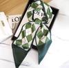 Scarf Long Highend Silk Narrow Print For Spring And Summer Versatile As Shirt Ribbon Belt Or Hair Tie