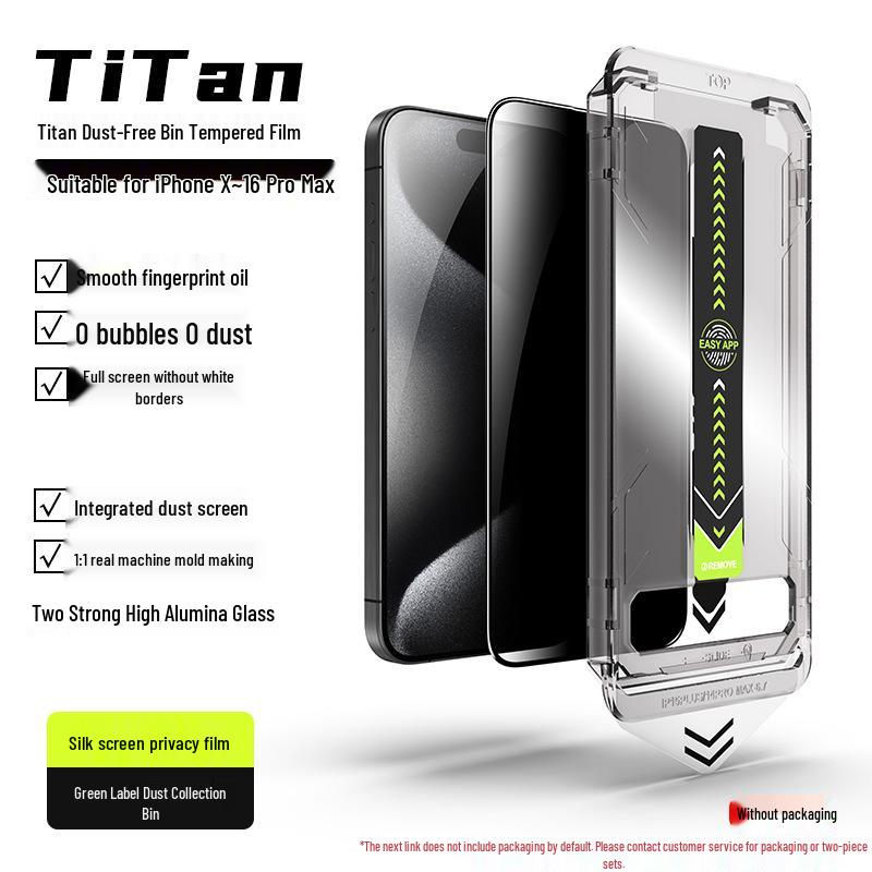 iPhone 16 Dust-Free HD Anti-Peep Screen Protector 12-Pack with Application Tools, 15 Tempered Glass Stickers