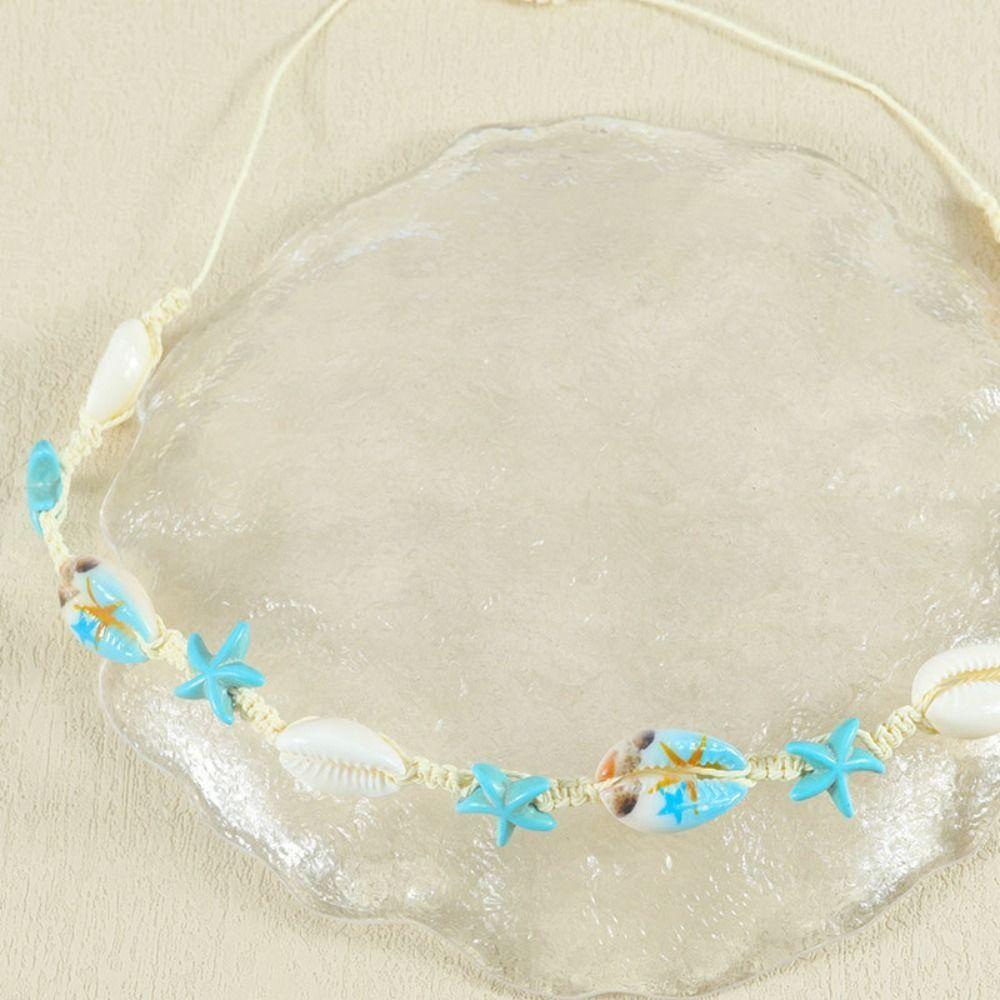 Sea Series Turtle Woven Bracelet Jewelry Shell Beaded Handstring Starfish Beaded Bracelet  Women