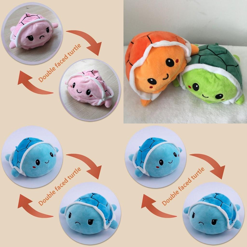 Adorable Flip Turtle Plush Toy With Reversible Double-sided Design For Kids