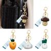 Farm Themed Vegetable Keychain Key Organsier Charm Pnedant With Carrot Mushroom Garlic Design Rubber Gift