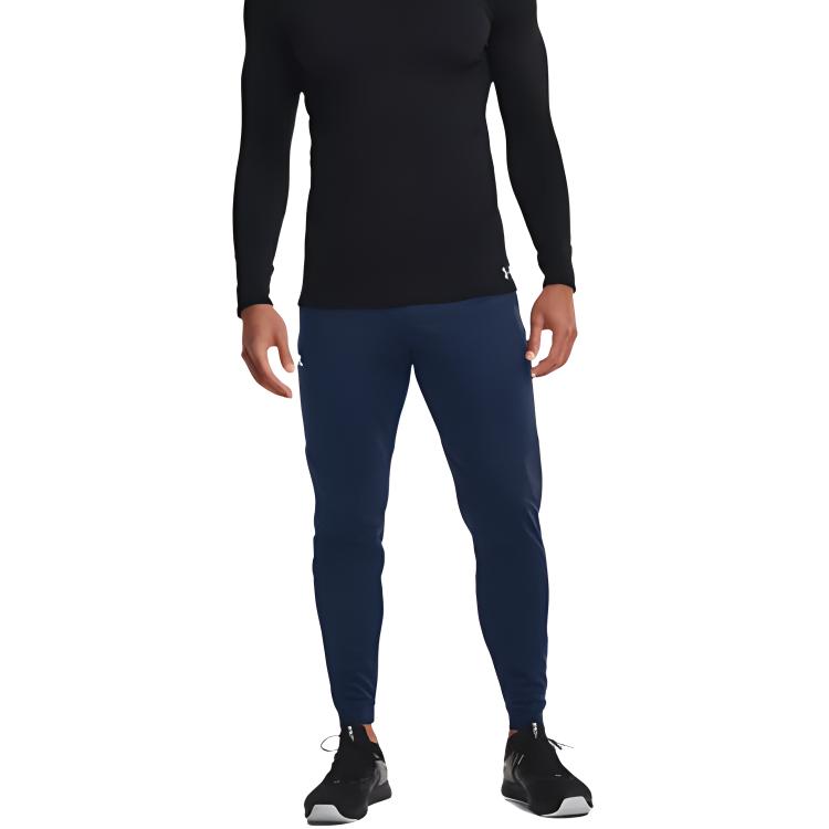Under Armour Training Fleece Pants Men Bottoms Navy 1359147-408