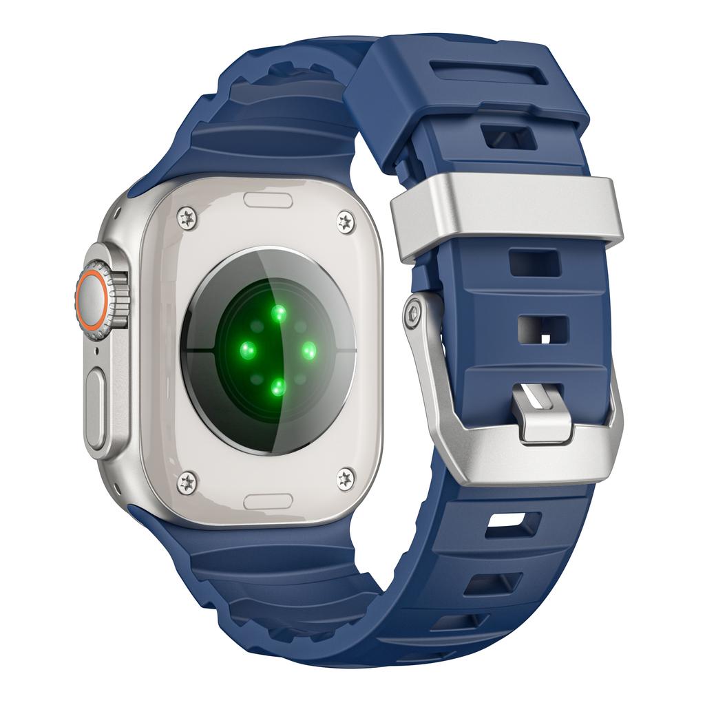 Fluorubber Band For Apple Watch Series 10 Ultra 9 8 7 SE 6 5 4 3 2 1 46mm 49mm 45mm 44mm 42mm Watch Straps