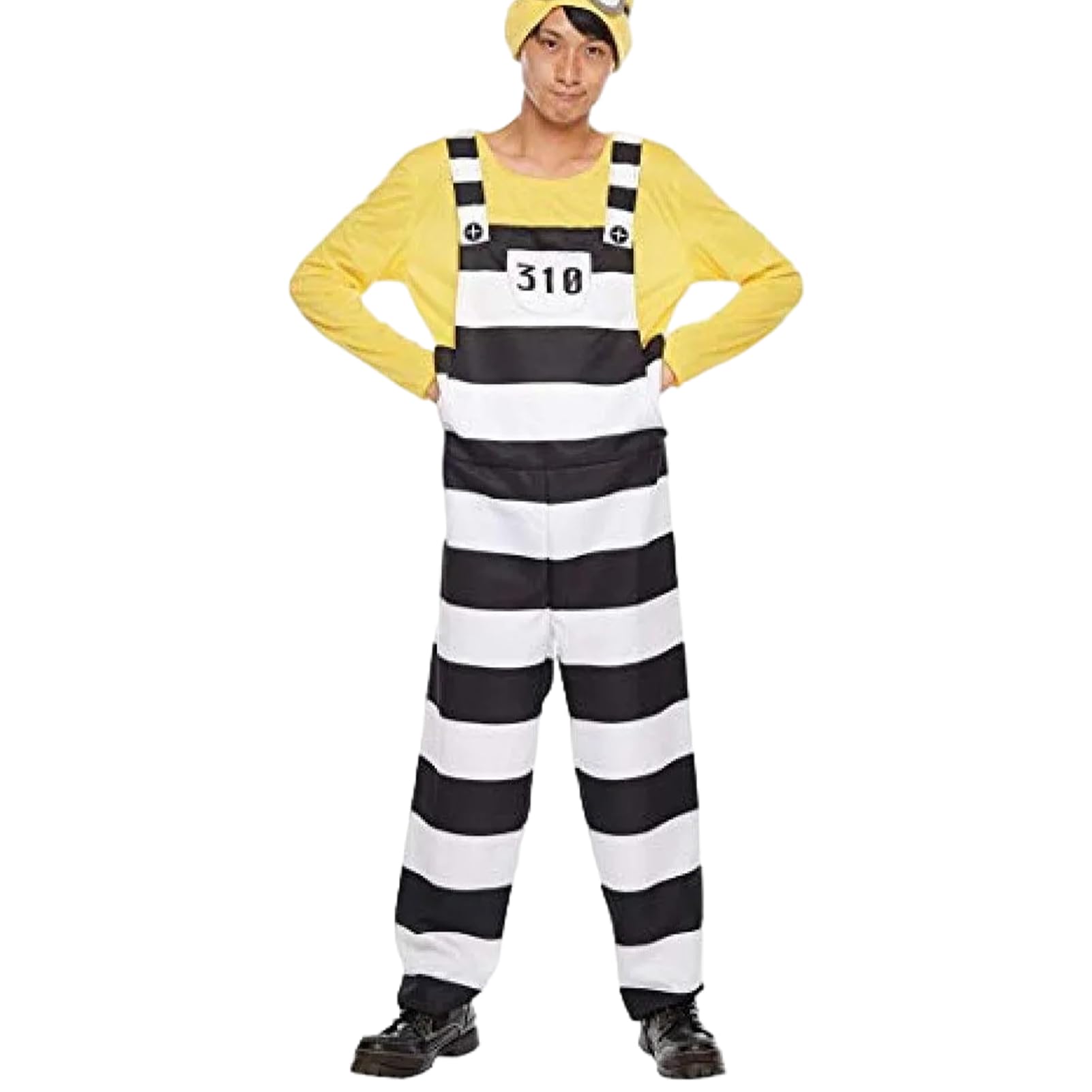 

Formemory Cosplay Character Costume Set for Kids, Adults, and Children, 2-Piece Set with Hat, Yellow, Halloween Costume, Play, Amusement Park, Party,