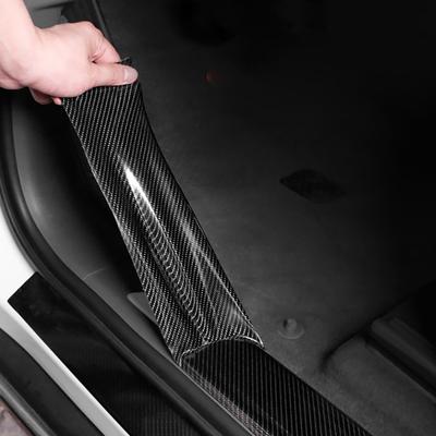 3/5/7cm*3m 5D Carbon Fiber Car Sticker DIY Paste Protective Strips  Auto Door Sill Side Mirror Anti Scratch Tape Car Accessories