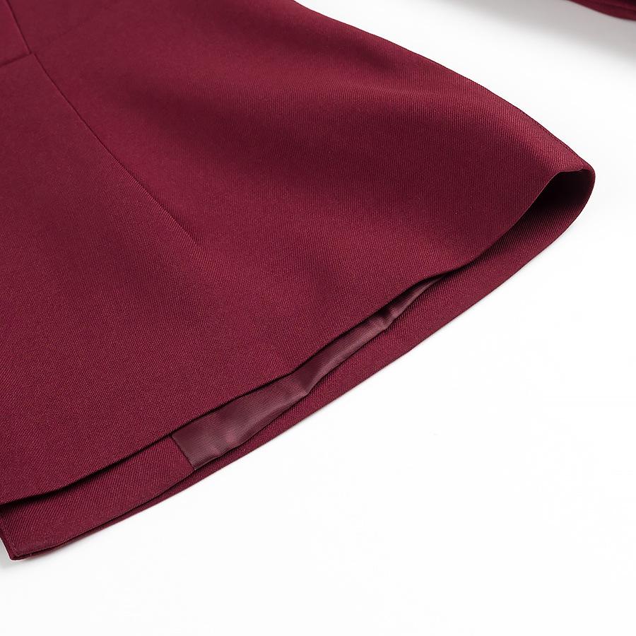 Spring European & American V-Neck Slim Suit Jacket with Straight-Leg Pants Set