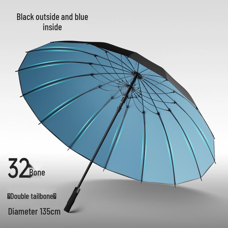 16-Bone Windproof Heavy-Duty Long-Handle Umbrella