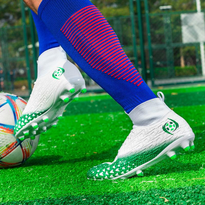 Men's Quality Football Boots Assassin Chuteira Campo TF Football Shoes Futsal Training High Cut Soccer Shoes Outdoor Sneaker