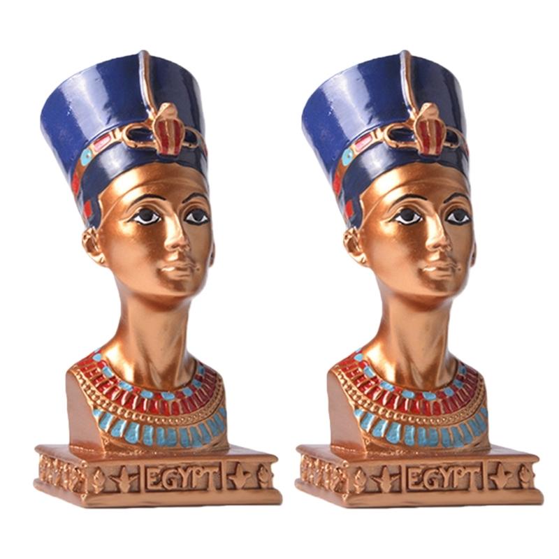 1/2Pcs Ancient Egypt Themed Resin Decorative Figurine Ethnic Fashion Collectibles For Office and Living Room Shelf