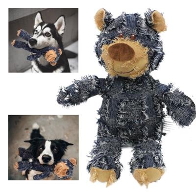 Brinquedo de pelúcia para animais de estimação, urso de pelúcia, brinquedo interativo para cães, ranger os dentes, limpeza, anti-mordida, brinquedo abreact, suprimentos para animais de estimação
