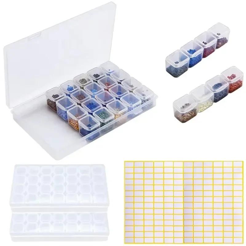 28 Slots Adjustable Plastic Storage Box Storage Box Case For Jewelry Diamond Embroidery Craft Bead Pill Holder Storage Tool