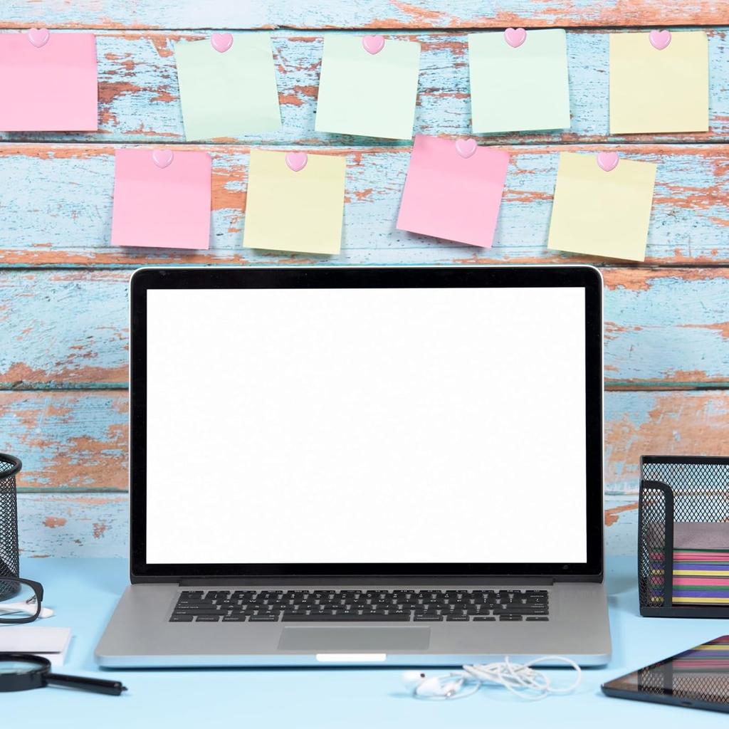 150PCS Cute Heart Push P for Bulletin Board, Decorative Thumb Tacks Pushp, Cork Board Thumbtacks for Classroom Home Office Decor(Pink)