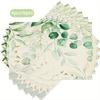 4/6pcs Eucalyptus Leaf Watercolor Hand-Painted Polyester Placemats, 11.81x17.72inch - Rectangular Table Mats for Kitchen, Dining, and Party Decor,