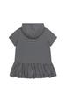 Tuomio Stripe Balloon Hood Dress [Charcoal]