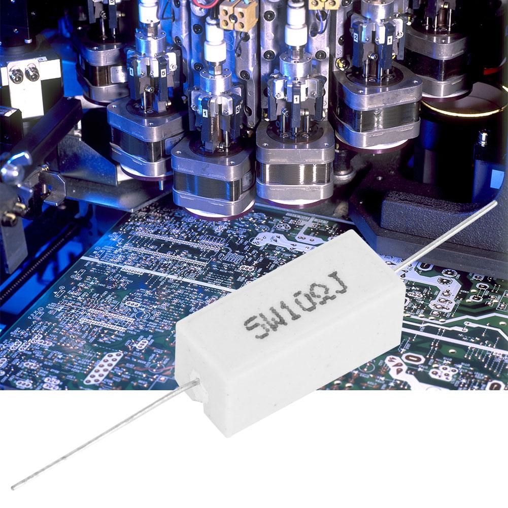 10Pcs Cement Resistor Power Resistance 5percent  Insulated Electronic Components 5W(10R)