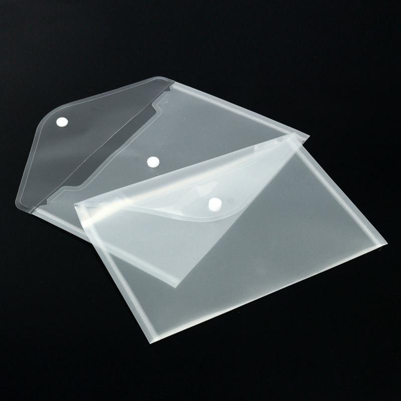 A5 Folder Bag Transparent Plastic Water Resistant File Holder File Paper Office Supplies Documents Protectors