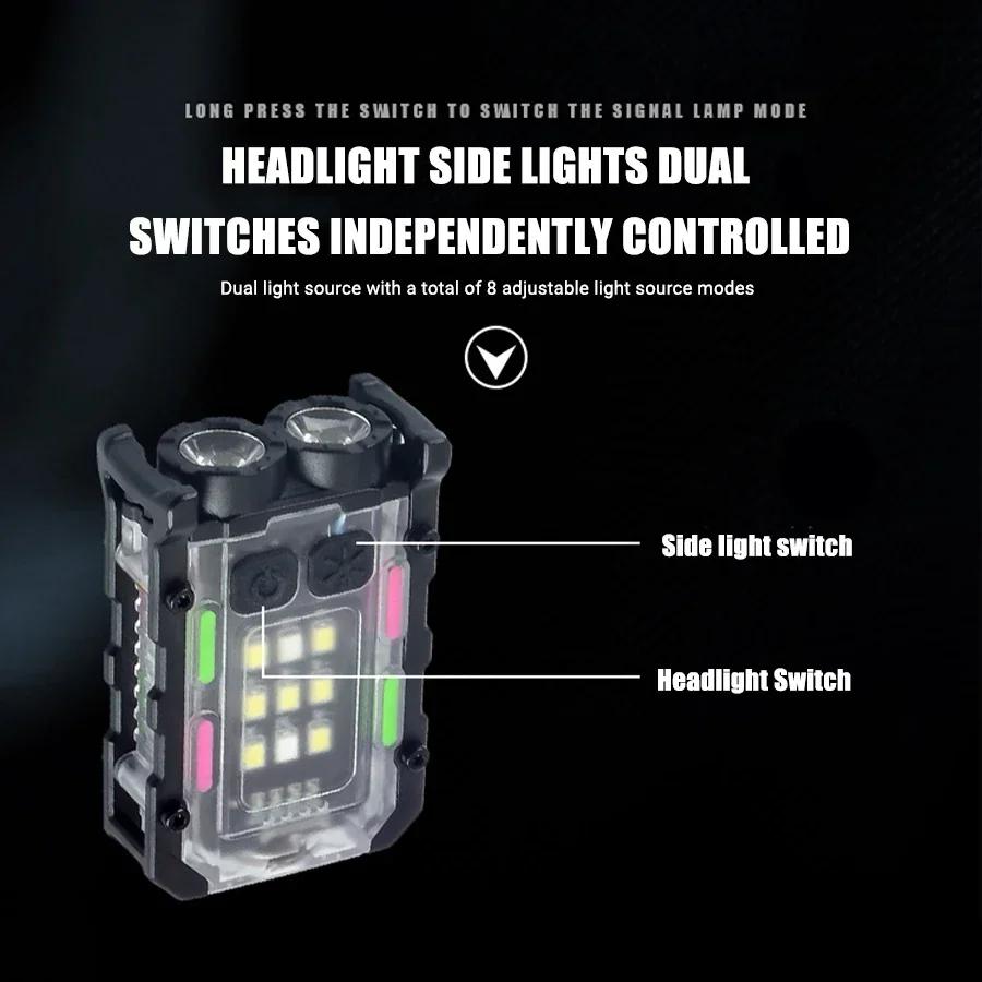 Protable Bright Powerful Torch Light LED Multifunctional with Cap Clip Tail Magnt Work Light EDC Mini Keychain Flashlight