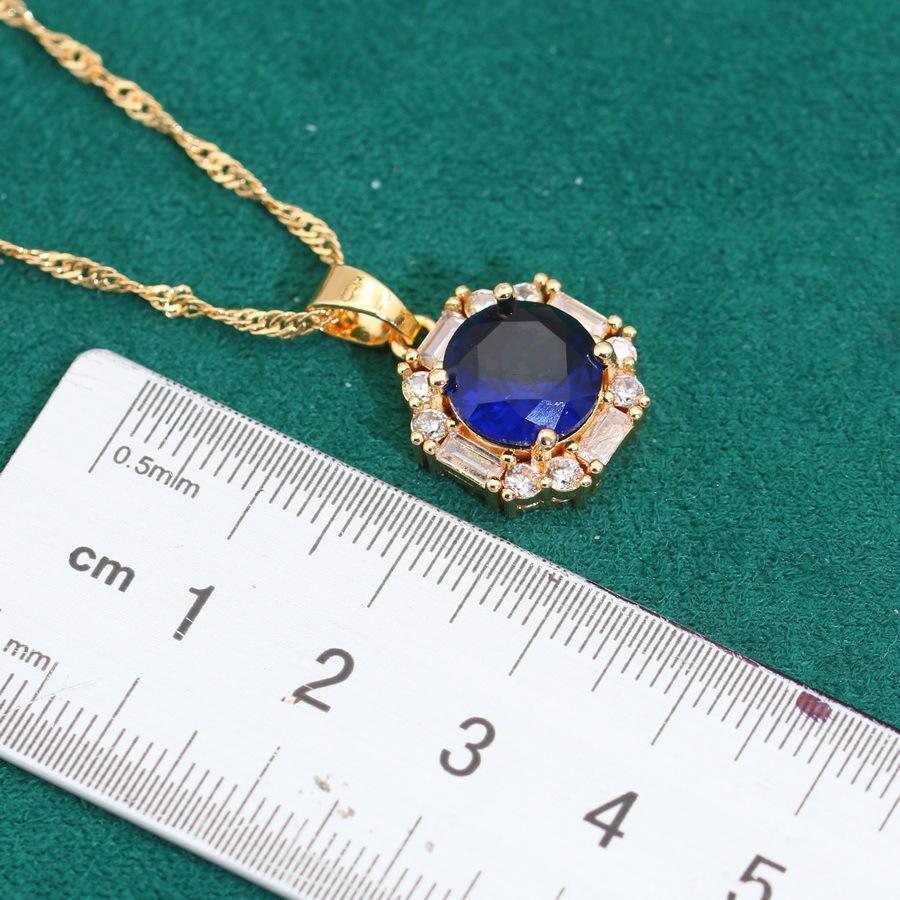 European and N New Jewelry Set Atmosphere Full of Diamond Lady Set Jewelry Earrings Ring Gold